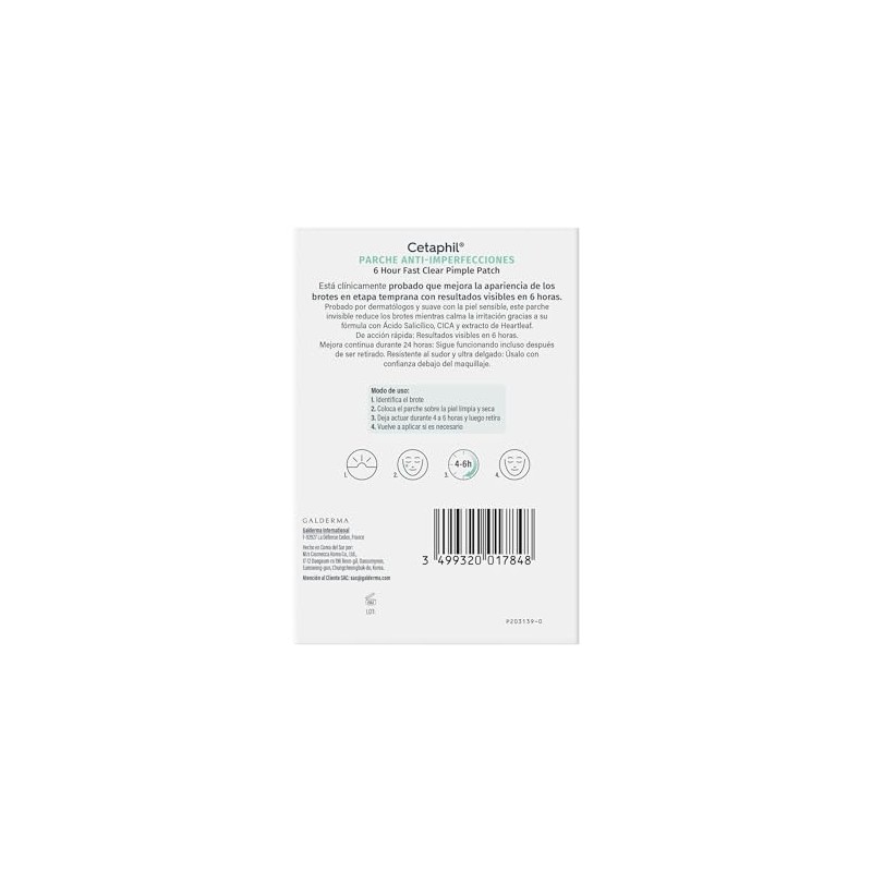 Cetaphil Parches Anti Imperfecciones CICA Heartleaf Piel Sensible 24 Piezas