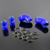 PIT66 Silicone Intercooler Boost Hose Kit Clamp, Compatible with 04-05