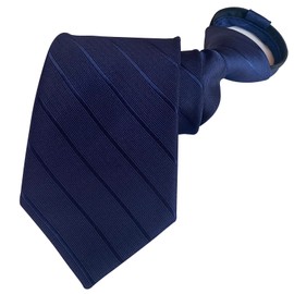 QCWQMYL One-Touch Necktie, Zip-Type, Convenient, Easy, 3 Seconds, Zipper Type, Formal, Business, Black, Formal Clothes, Weddings, Graduations, Funerals, Navy Necktie, navy/F