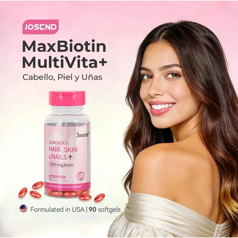 Biotina Josend 5000 Mcg Para Cabello, Piel Y Uñas 90