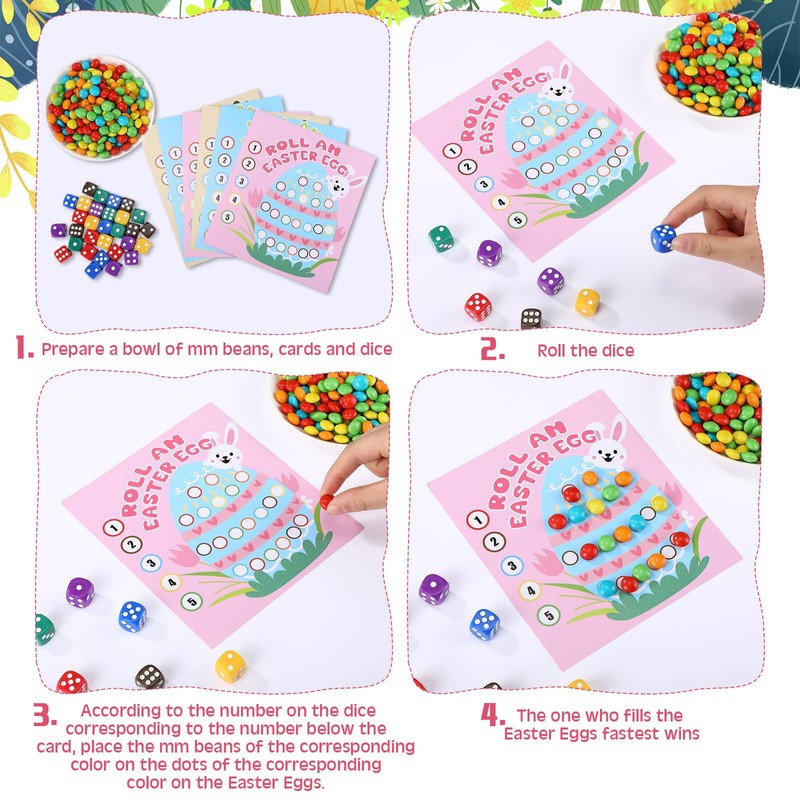 Soulchen 30 Sets Easter Games Spring Party Activity Egg Roll