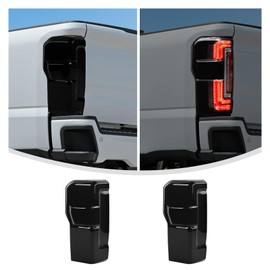 Linskip Tail Light Covers Compatible with Ford F250/F350/F450/F550 2023-2026+, Tail Lamp Guard Trim Bezels Decoration Accessories, Exterior Accessories(Smoke Dark)