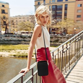 YINHEXI Small Crossbody Bags Purses for Women, Mini Crossbody Cell Phone Purse Wallet for Women and Men, Shoulder Bag (Black-L)