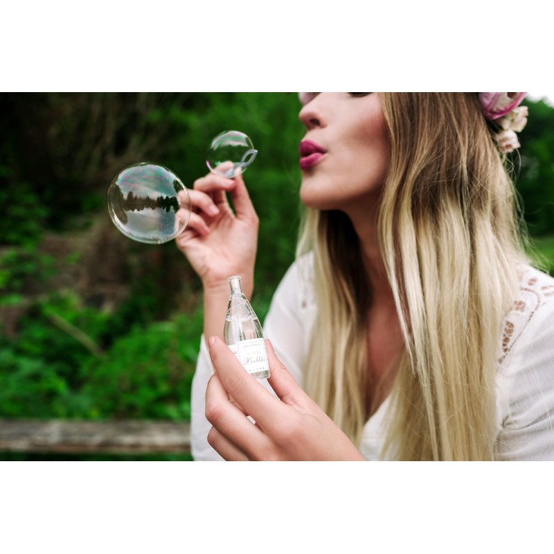 partydeco bms24 Shaped Soap Bubbles Champagne Bottle, 24 Pieces