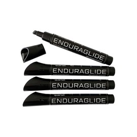 Quartet EnduraGlide Dry-Erase Markers Chisel Tip, Bold Colour, 4-pack, Black, 3413803476