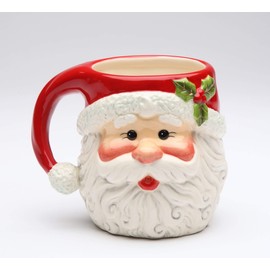 Cosmos Gifts 10634DB Christmas I Believe: Christmas Santa Mug (Set Of 4) 10 oz, 3 7/8" H