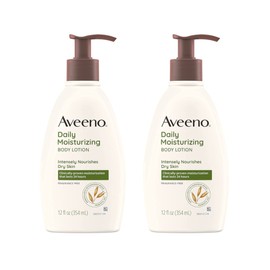Aveeno Daily Moisturizing Lotion 12 Ounce Pump (354ml) (2 Pack)