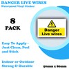 8 Pack - Danger Live Wires Stickers – Electrical Hazard