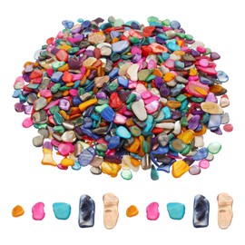 sourcing map 500g Crushed Shells Irregular Natural Mosaic Sea Shell Fragments for Home Decoration Art Crafts DIY Projects Multicolor