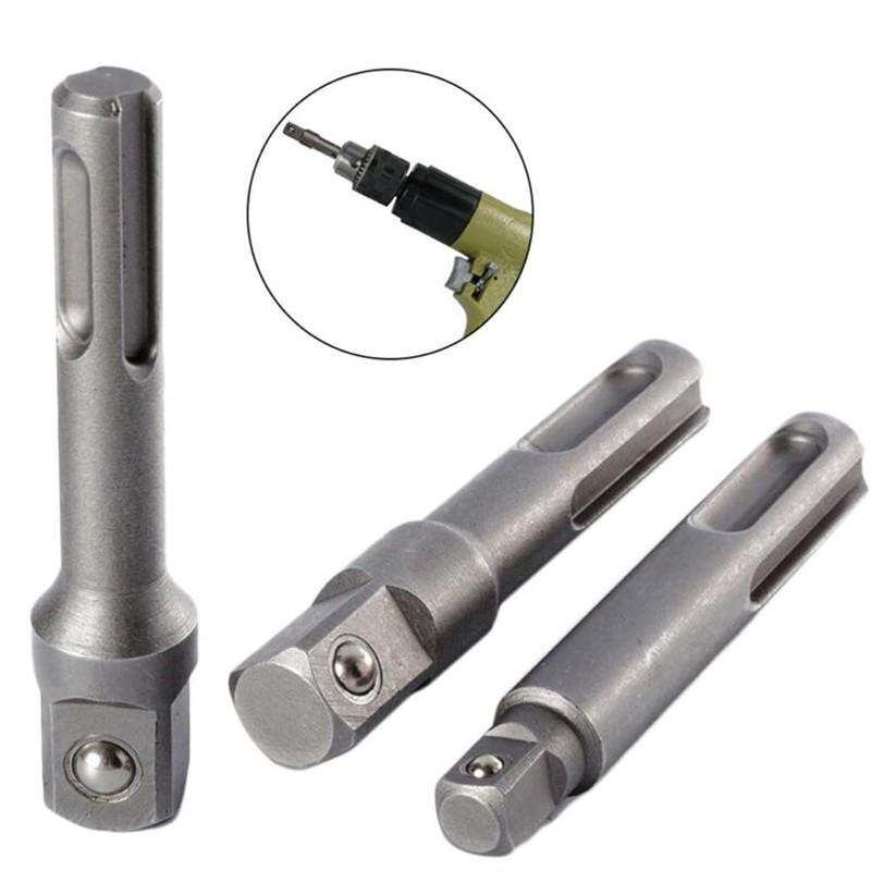 Bestgle 3pcs SDS Plus Shank Impact Socket Adapter Drill Extension
