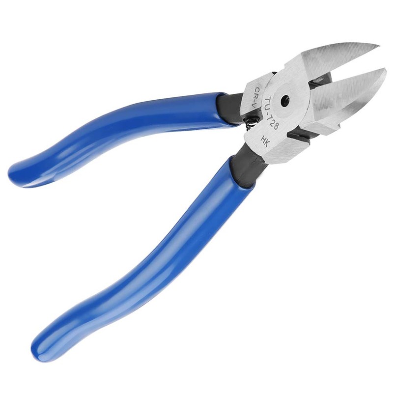 8Inch Diagonal Pliers, Ergonomics Plastic Handle Portable TU-728 Cable Nose