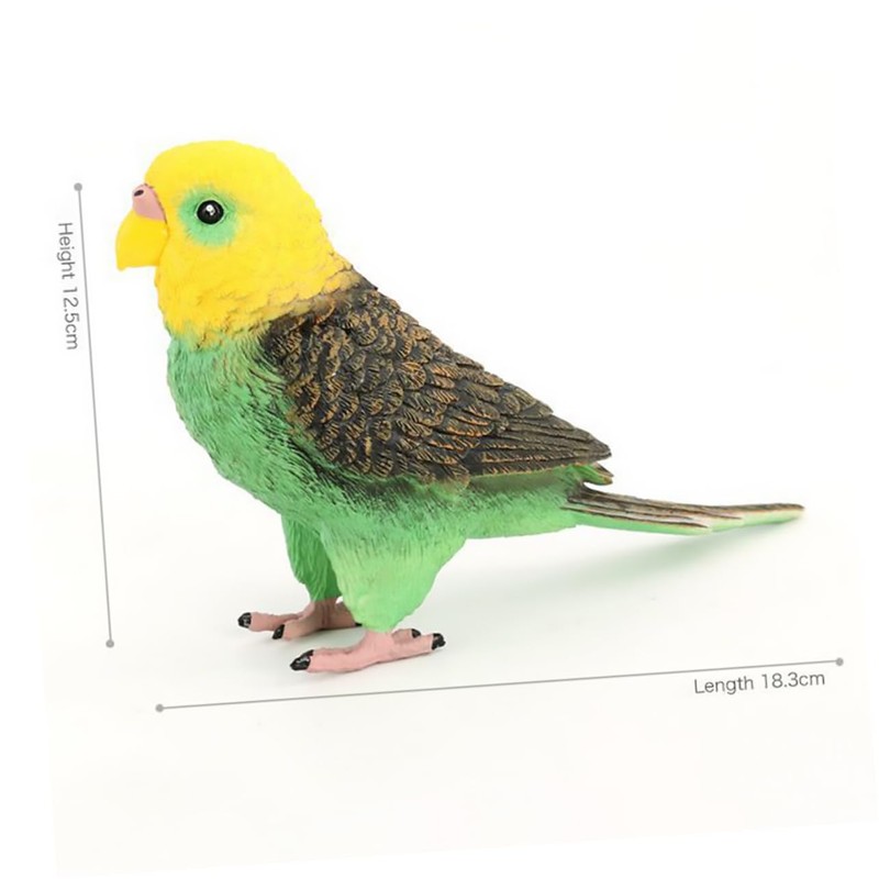 Vaguelly Simulation Parrot Toy Plastic Animal Ornament for Educational