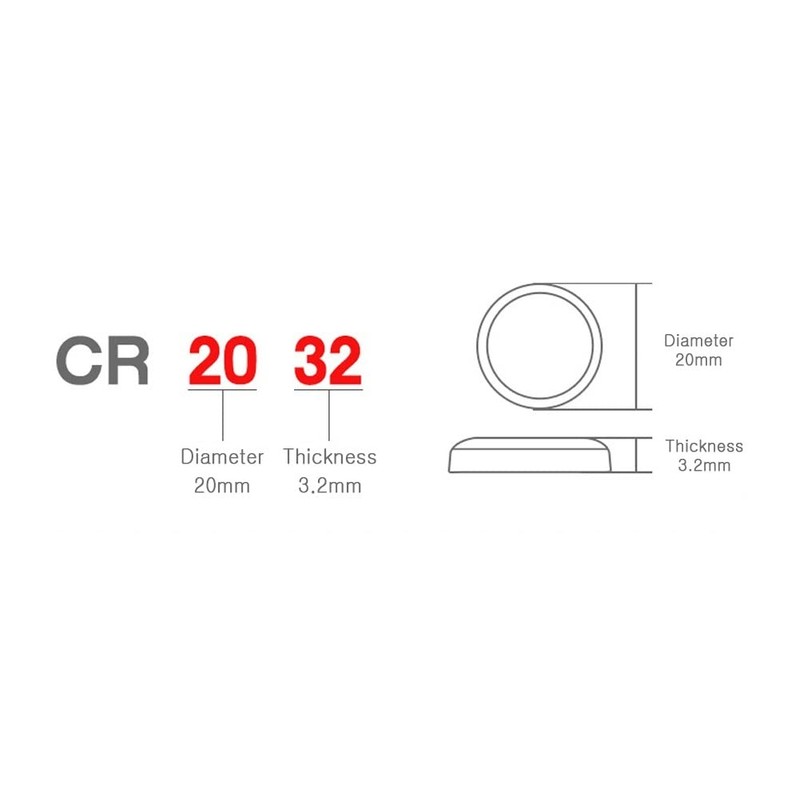 Cotchear 20Count CR2032 Battery 3V Lithium CR 2032
