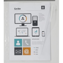 10 Document Wallets Open Sides with Filing Edge and Side Cover