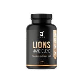 B Life Hongo Melena de León Puro | 200 Cápsulas | Adaptógeno Natural con Apoyo Cognitivo | 1000 mg por porción | Lions Mane Blend