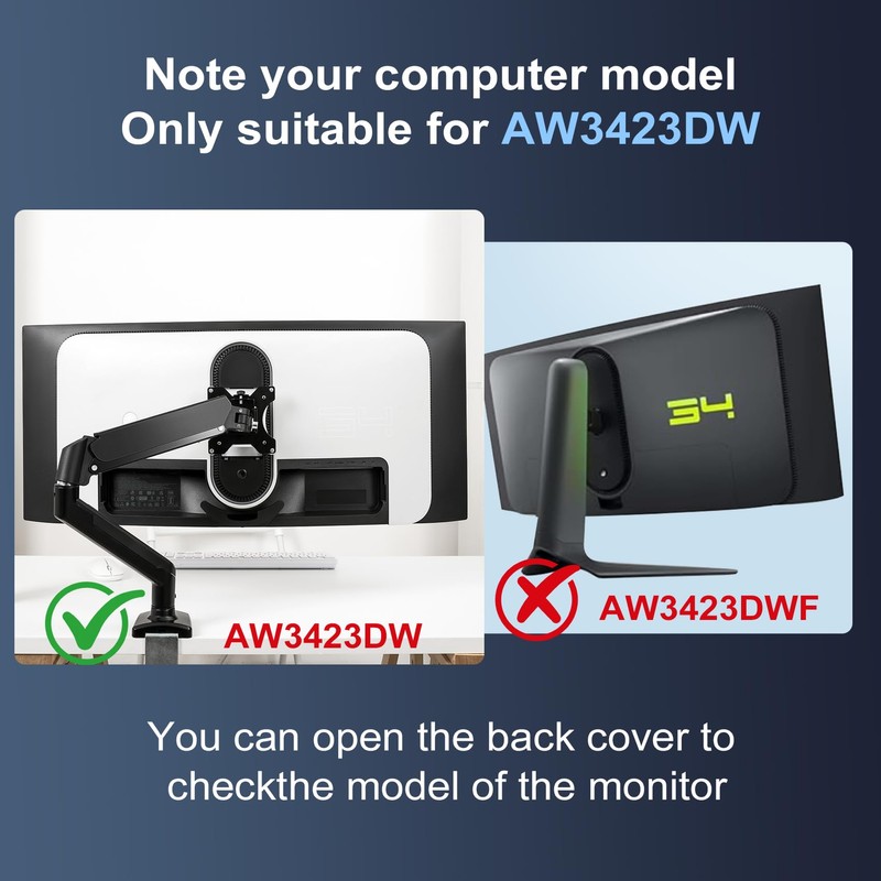 VESA Mount Adapter Bracket for DELL Alienware 34" Curved QD-OLED