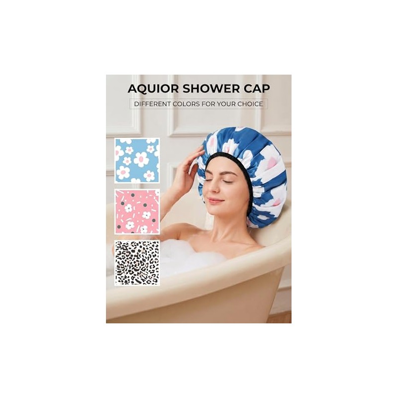 Aquior Triple Capa Impermeable Gorro Ducha Está Compuesto Por Capas
