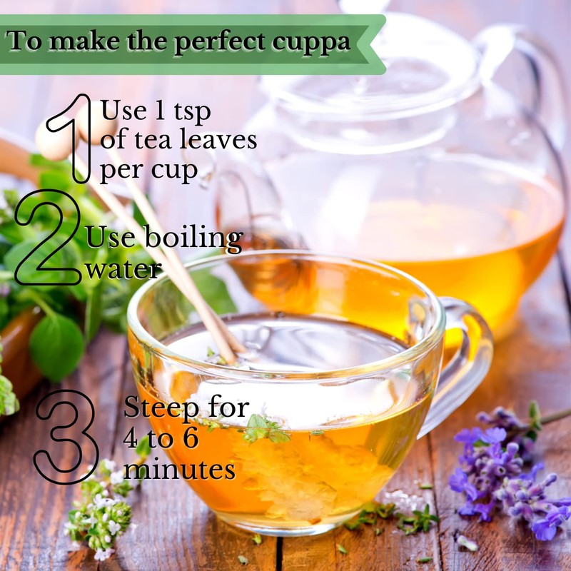 Keep Calm Relaxing Tea Blend with Chamomile Caffeine-Free Herbal Remedy
