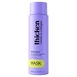 HASK, Thicken + Biotin & Collagen, Shampoo Voluminizador, Biotina y Colágeno, Fortalece el Cabello Fino, 473 ML