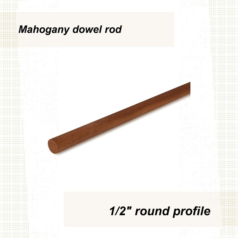 Cindoco Mahogany Dowel 1/2" Round, Single Piece