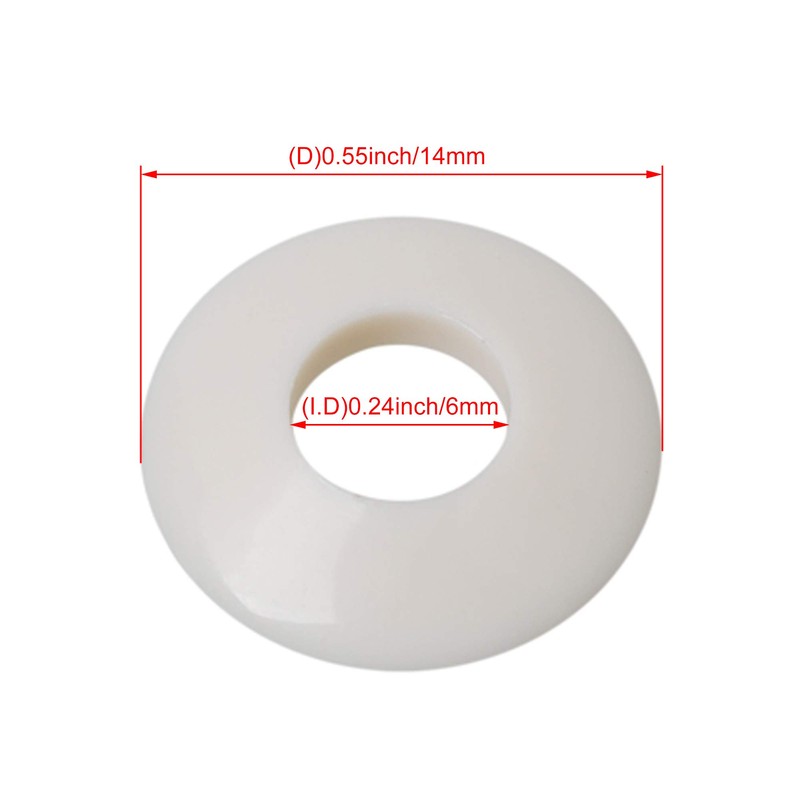 Lovermusic 14x6mm Plastic Washers with Screws Replacement for Guitar Open