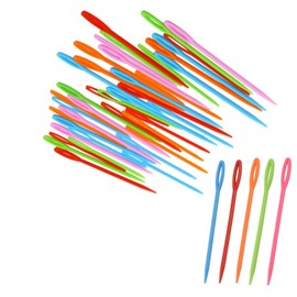 Big Eye Sewing Needle,100 Pieces Plastic Sewing Needles Weaving and Sewing Needle for Children 7cm Hand Sewing Needles for Wool Needlework Sewing Craft and Kids DIY