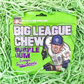 Big League Chew Bubble Gum – Sour Apple Flavor - 12 Pack