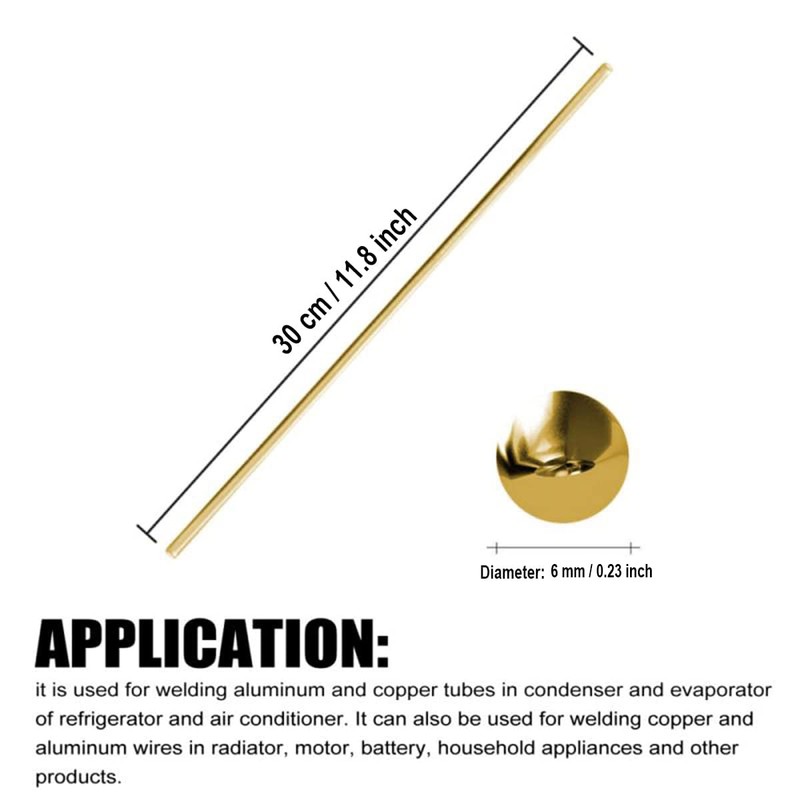 2PCS 6mm Brass Rod, Metal Solid Round Brass Rod Pin