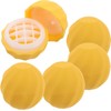 Tubos Esféricos de Bálsamo Labial 5 Piezas de Plástico Amarillo