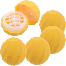 Tubos Esféricos de Bálsamo Labial 5 Piezas de Plástico Amarillo