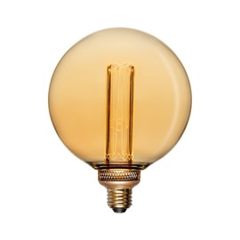 Next Glow Vintage Globe led Light Bulbs G40 / G125 3.5W Equivalent 20W E26 led Bulb Base, Dimmable, Soft Warm Amber Light Bulbs, 120 Lumen Round Decorative Light Bulb for Home, Vanity, Kitchen