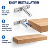 4PCS Invisible Floating Shelf Brackets Heavy Duty Solid Metal Hidden