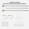Ycolnaefllr 1 Inch Diameter Double Curtain Rod Set for Windows