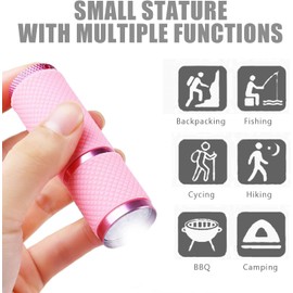 POCKETMAN Mini Flashlights, 9 LED Flashlights and Handheld Flashlight, with 4 Pack Small Portable LED Flashlights for Camping, Hiking, Outdoor (White Light)