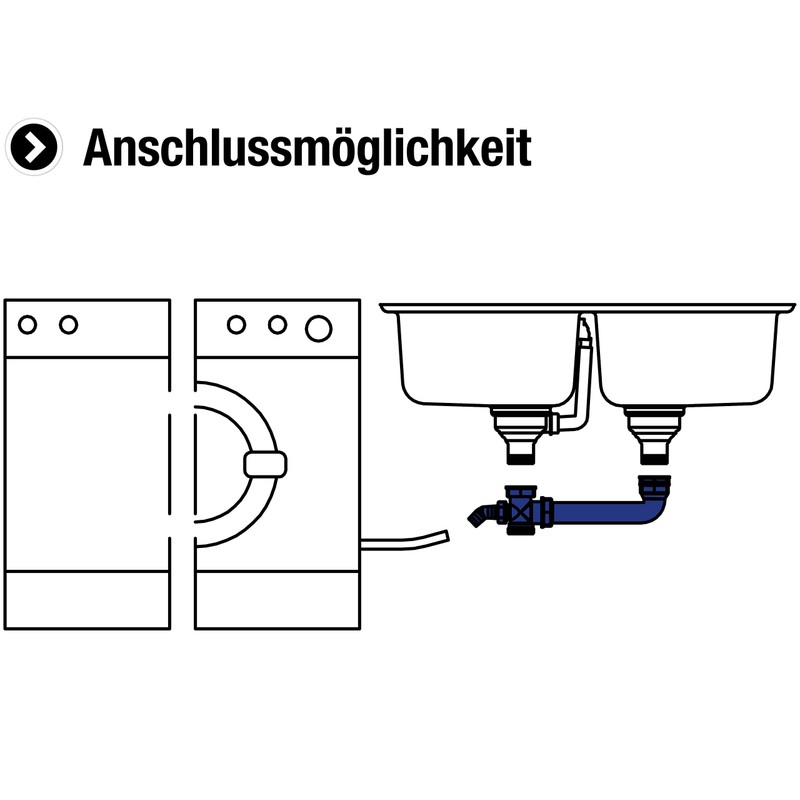 Cornat Recycled Drain Connection for Double Sinks - 1 1/2