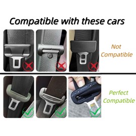 ISKIP Car Safety Belt Buckle Cover, Universal Silicon Anti-Scratch Seat Belt Clips Protector Cover, Car Interior Protector for Back Seat (Black)