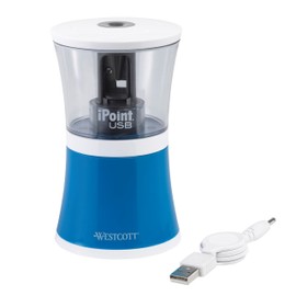 Westcott Clusters iPoint USB/Battery Pencil Sharpener, Assorted Colors (15669)