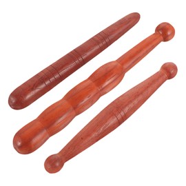 Outanaya 3Pcs Wooden Massage Sticks Portable Hand and Foot Massager Acupressure Tools for Body Relief Smooth Rounded Edges Natural Wood Material Comfortable and