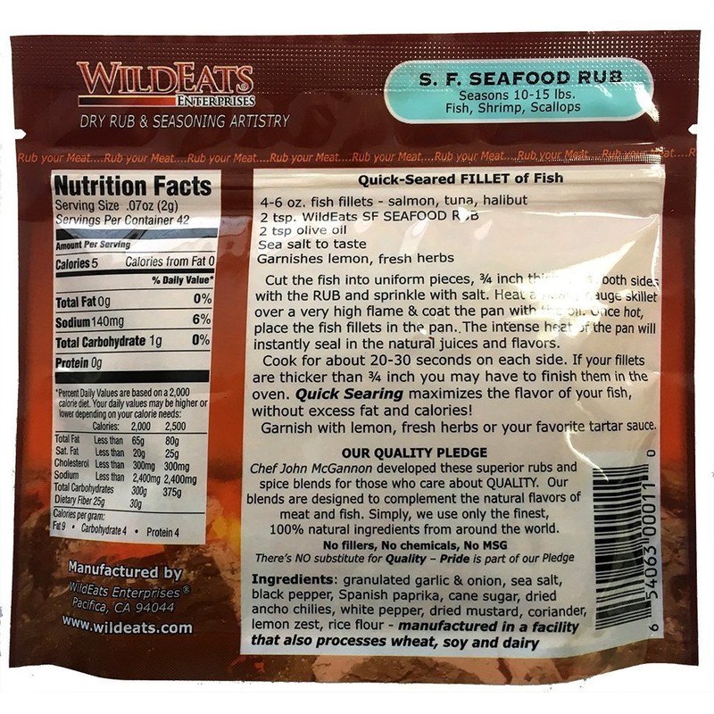 WildEats San Francisco Seafood Rub, 3 Oz., 3-Pack