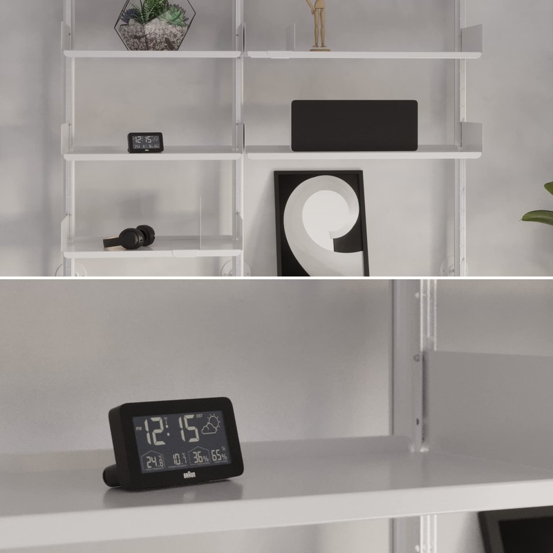Braun Digital Weather Station Clock with Indoor and Outdoor Temperature