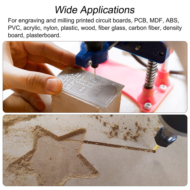 sourcing map End Mill CNC Router Bits, 1/8" 3.175mm Shank