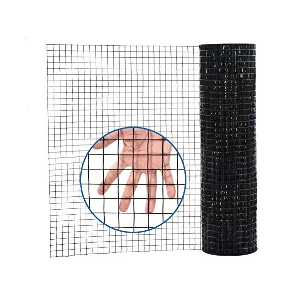 48'' x 100' 1/2inch Hardware Cloth 19 Gauge Black Vinyl