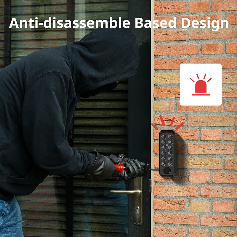 SwitchBot WiFi Smart Lock with Keypad Touch, Fingerprint Keyless Entry