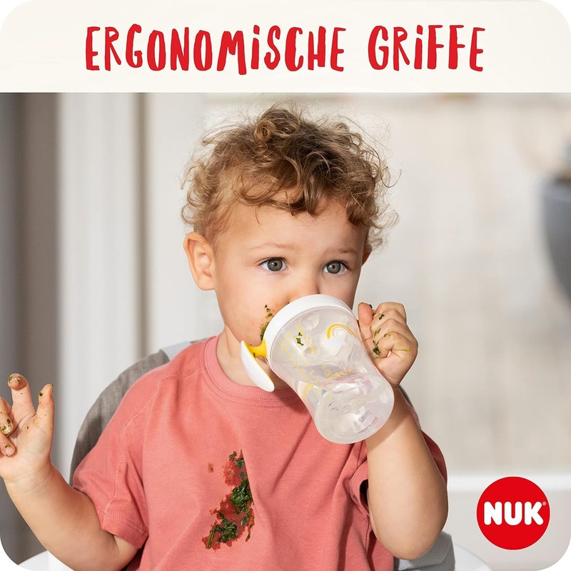 NUK Trainer Cup in Practical Double Pack, Leak-proof Cup with