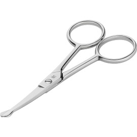 ZWILLING Nose Hair and Ear Hair Scissors, Beard Scissors Made of Stainless Steel with Straight Rounded Tip, Silver