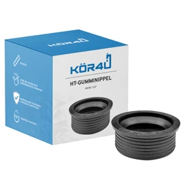 kör4u Siphon Sink Washbasin Seal, 40 x 50 mm, Black, Cuff, Rubber Sleeve, Rubber Nipple for Drain Pipe
