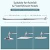 19 Inch Shower Head Extension Arm, Upgrade Flexible Height &