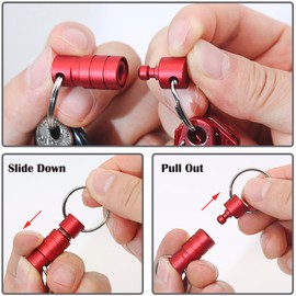 NCEDFYLER JY Quick Release Keychain Clip, Small Carabiner Clip & Pull Apart Detachable Key Ring, Car Key Chain Hooks Keyring Men Women (1, Red)