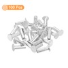uxcell 100Pcs Semi Tubular Rivets, 6mm x 16mm Aluminum Round