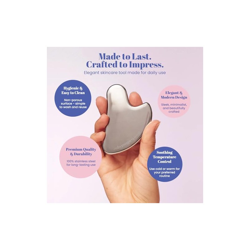 ROSELYNBOUTIQUE Gua Sha Facial Tools & Stainless Steel Face Roller